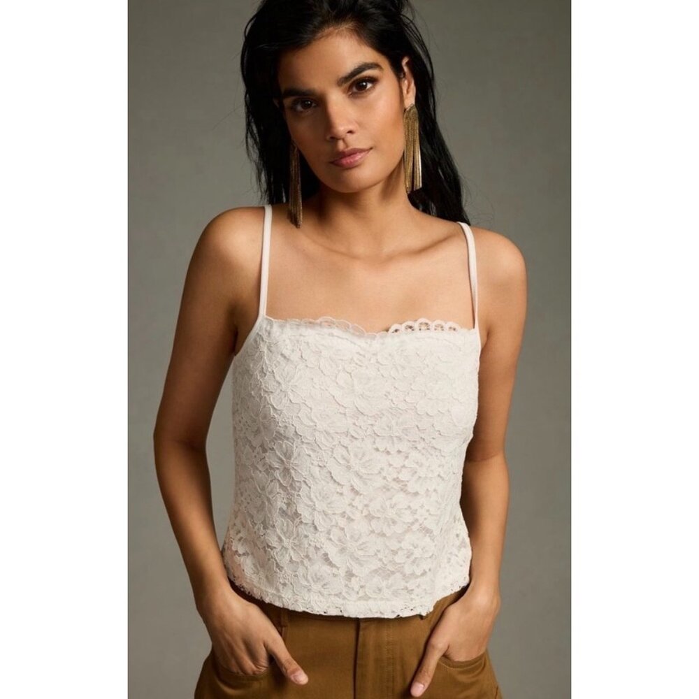 Anthropologie Orson Mini Lace Camisole White Size Large New With Tags